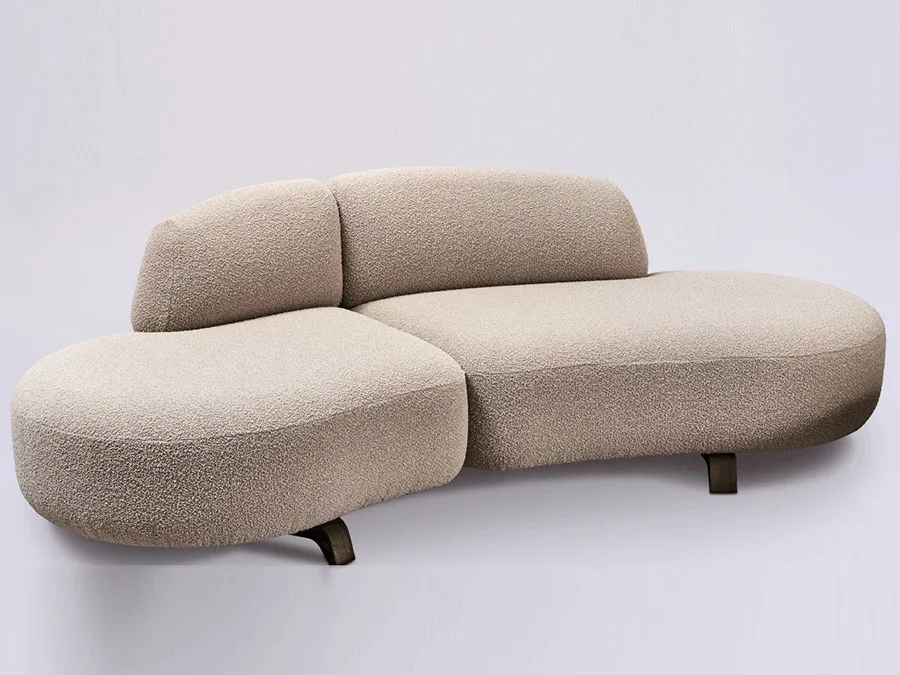 Modello di divano curvo piccolo n.06