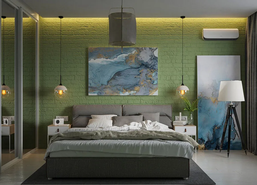 Idee per decorare la parete dietro al letto con i quadri n.02