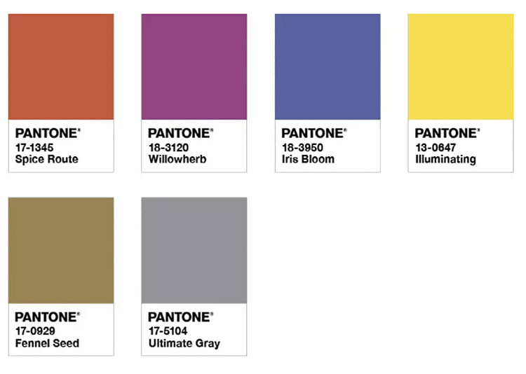 Palette Intrigue dei colori Ultimate Gray e Illuminating