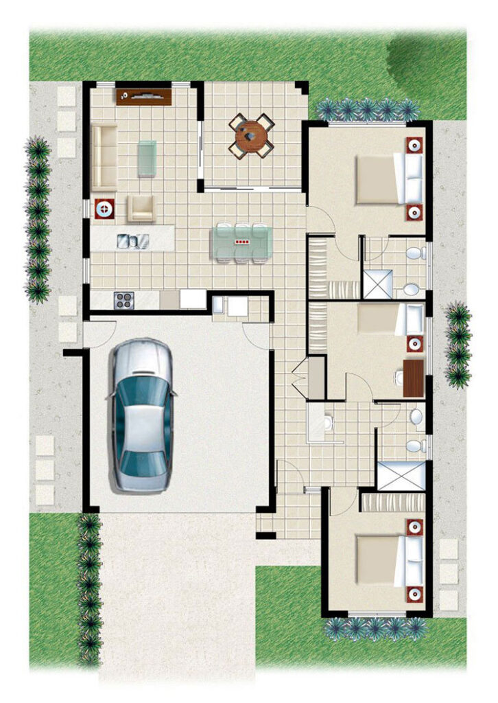 House Plan 150 SQM on One Floor Decor Scan The new way