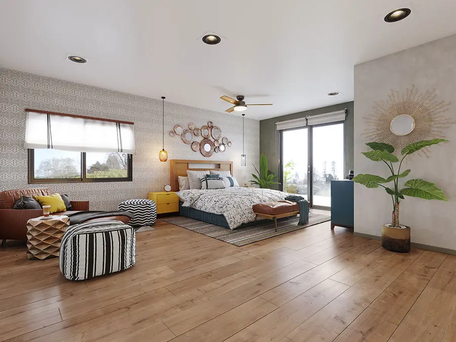 Tessuti per una camera da letto stile naturale n.03