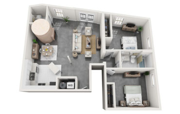 Planimetria Casa 100 MQ 3D su Uno o Due Piani | MondoDesign.it