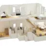Planimetria Casa 100 MQ 3D su Uno o Due Piani
