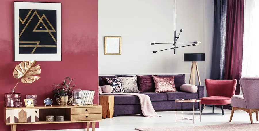 Colore amaranto per interni