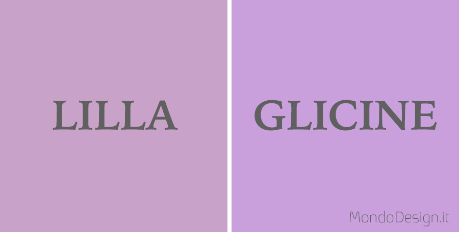 Differenza colore lilla e glicine