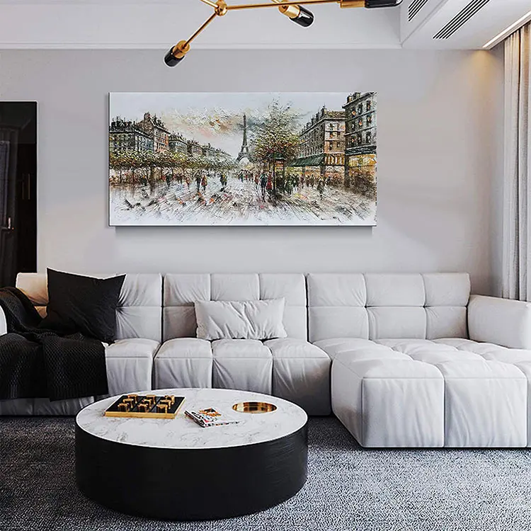 Idee per quadri con paesaggi in un soggiorno classico moderno n.02