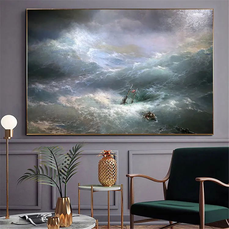 Idee per quadri con paesaggi in un soggiorno classico moderno n.03