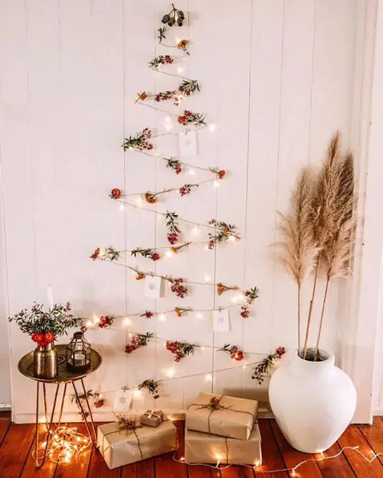 Idee albero di Natale da parete n.04