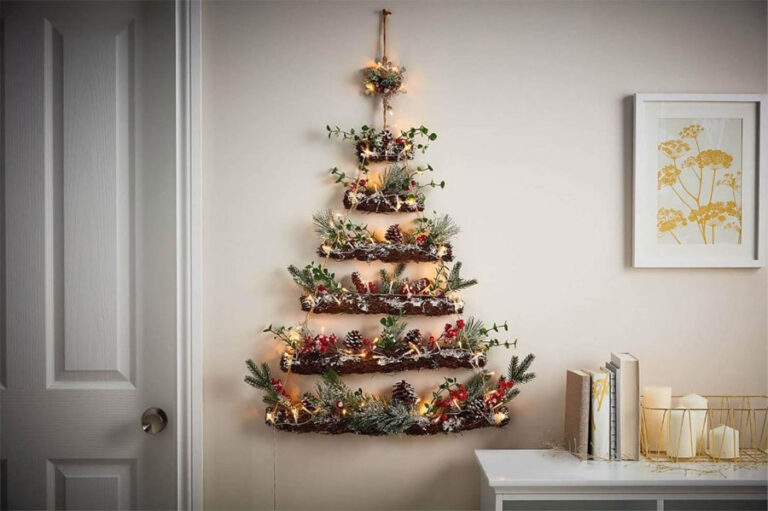 Albero Di Natale A Parete Fai Da Te Albero di Natale da Parete: 35 Idee Originali da Copiare | MondoDesign.it