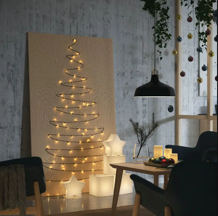 Idee albero di Natale da parete Ikea n.03