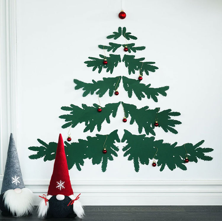 Idee albero di Natale da parete Ikea n.04