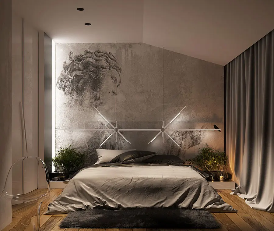 Decorazioni per una camera da letto stile naturale n.08