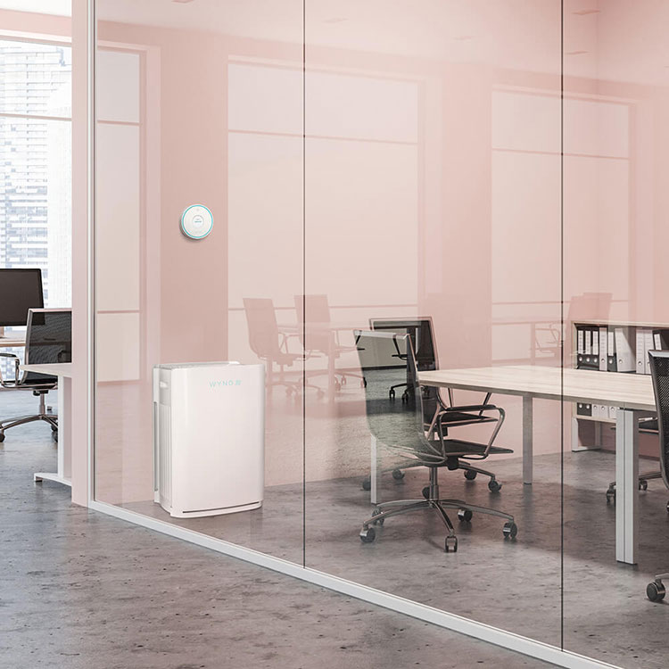 Idee per ufficio con pareti rosa n.01