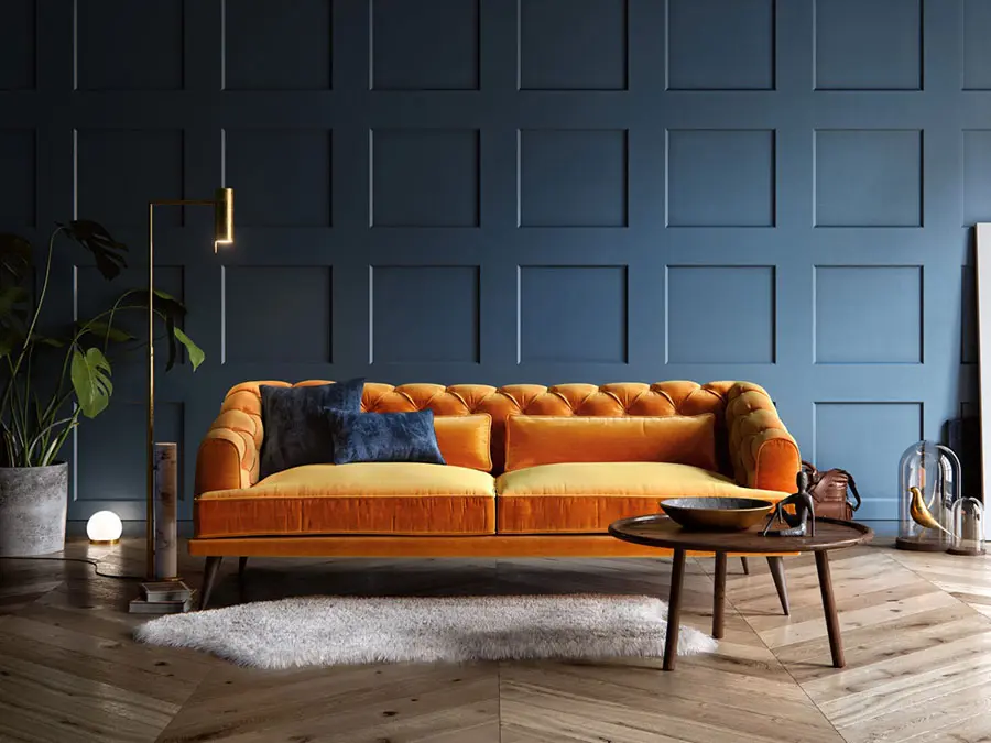 Idee di arredamento con divano multicolore n.02