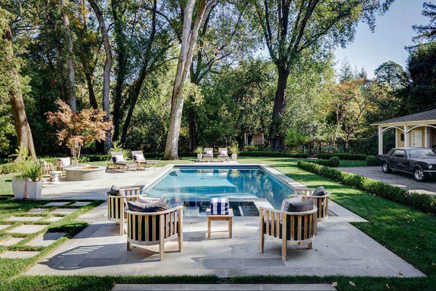 Progetto per giardino moderno con piscina n.05