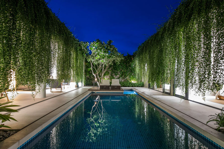 Progetto per giardino moderno con piscina n.10