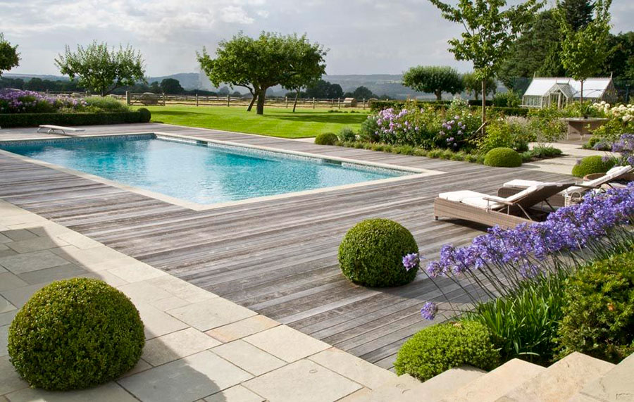 Progetto per giardino moderno con piscina n.11
