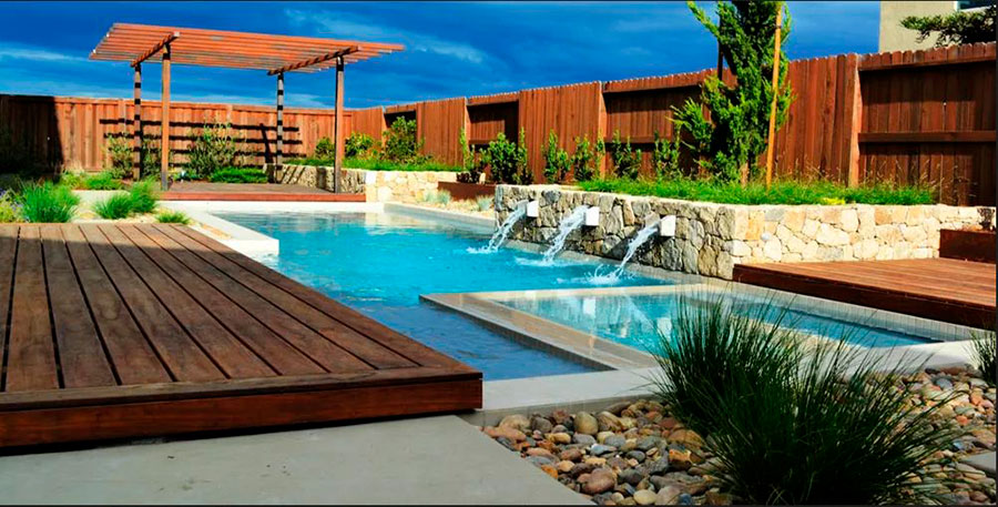 Progetto per giardino moderno con piscina n.14