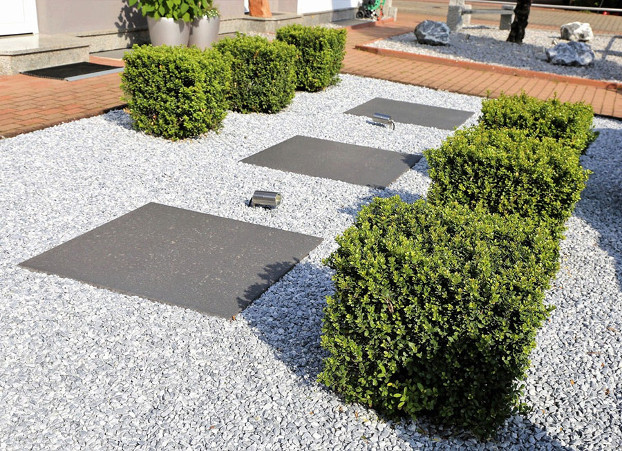 Idee per decorare un giardino moderno con i sassi n.07