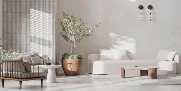 Come arredare un soggiorno bianco e legno 1 Come arredare un soggiorno bianco e legno