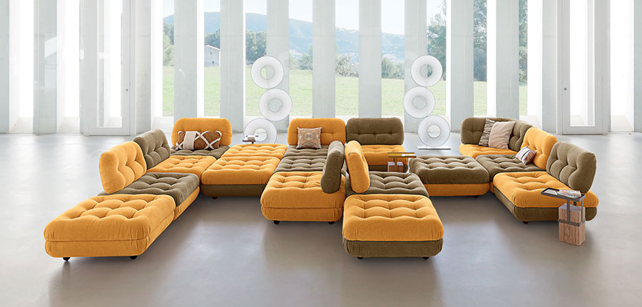 Idee di arredamento con divano bifacciale n.06