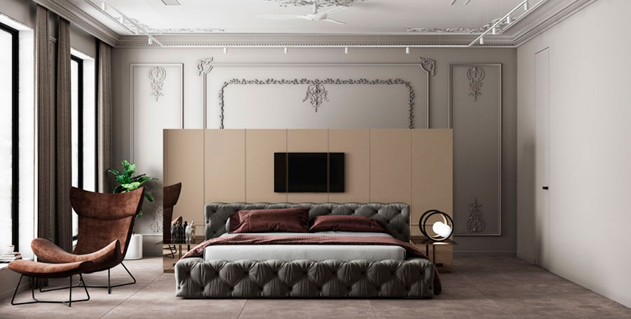 Idee camera da letto neoclassica