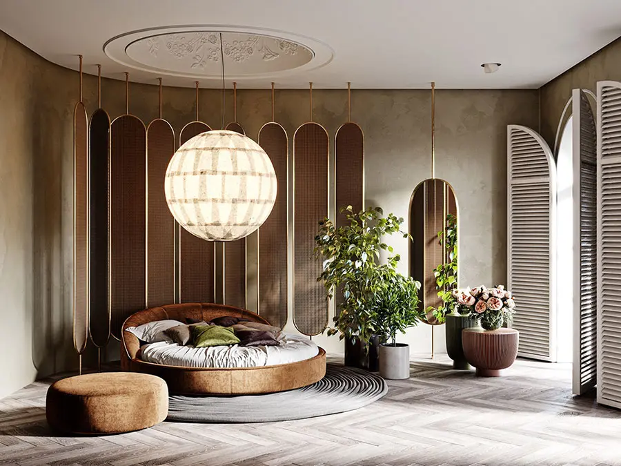 Decorazioni per una camera da letto stile naturale n.04