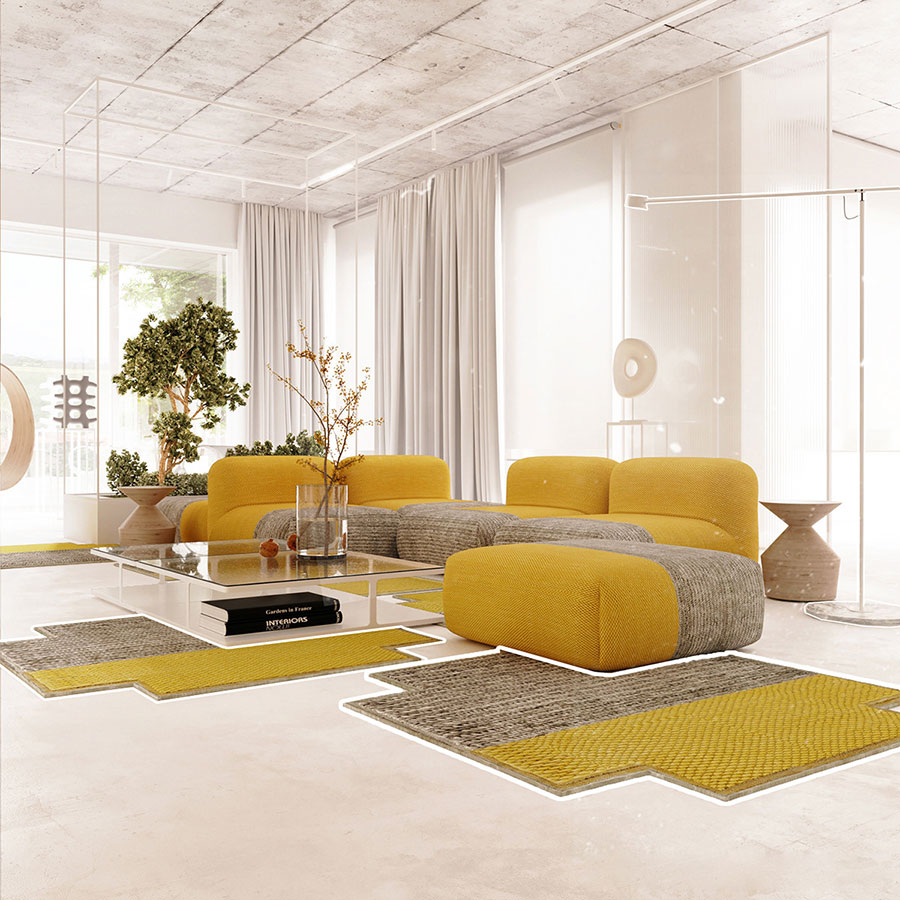Idee e abbinamenti con divano giallo n.01