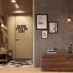 Arredamento ingresso stile industriale