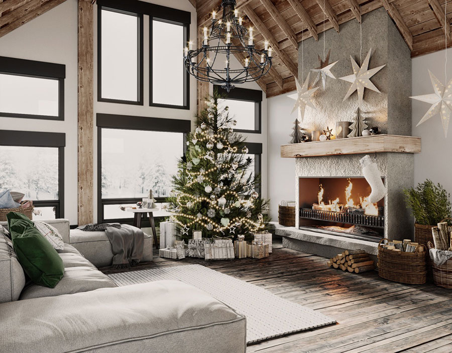 Idee per addobbare la casa per Natale in stile rustico n.03