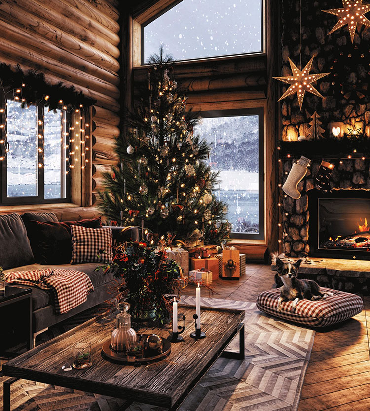 Idee per addobbare la casa per Natale in stile rustico n.04