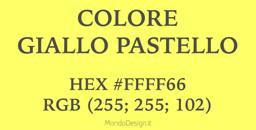 Codice colore giallo pastello