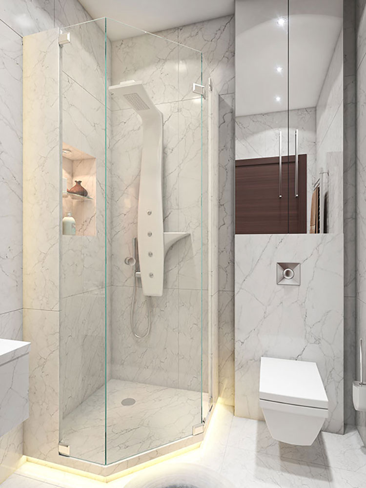 Progetto per bagno di 4 mq con doccia n.05