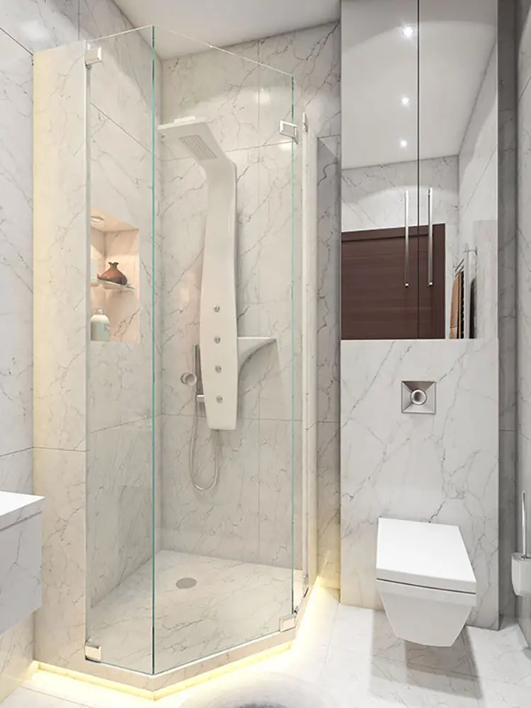 Progetto per bagno di 4 mq con doccia n.05