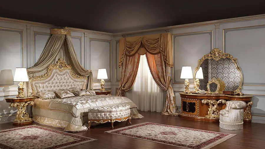 Idee camera da letto stile barocco 07