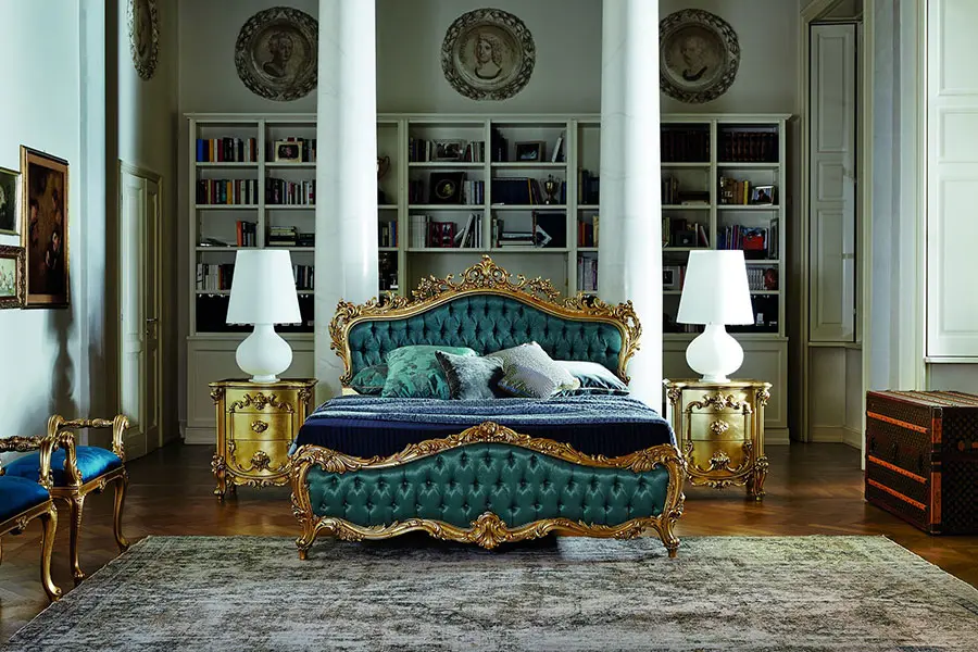 Idee camera da letto stile barocco oro 09