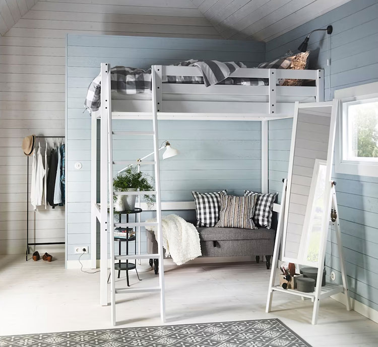 Modello di letto con armadio sotto Ikea n.03
