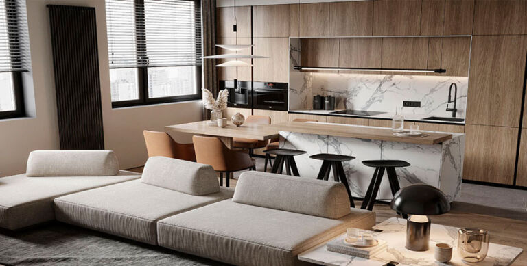 Cucina Soggiorno Open Space di 15 MQ | MondoDesign.it