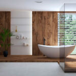 Idee bagno effetto legno