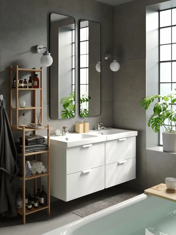 Idee per arredare un bagno stile industriale Ikea n.01