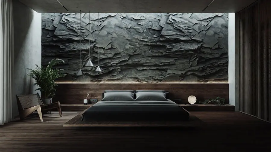 Idee per camera da letto senza comodini con futon n.05