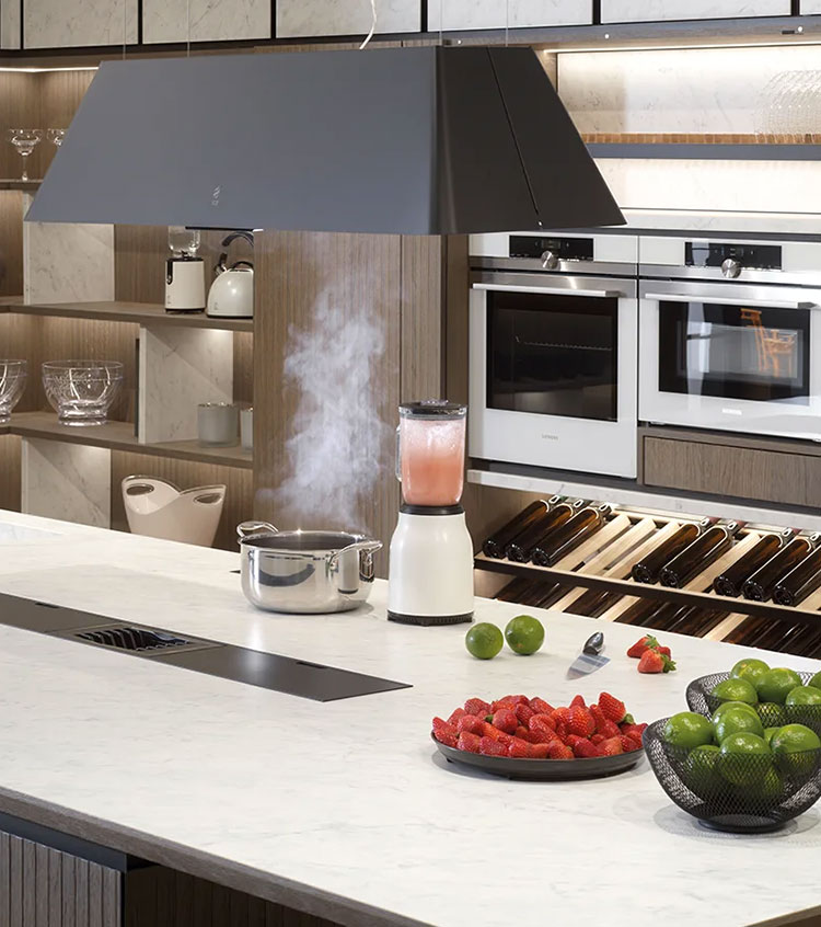 Modello di piano cottura a induzione invisibile Smart Kitchen Gamadecor n.02