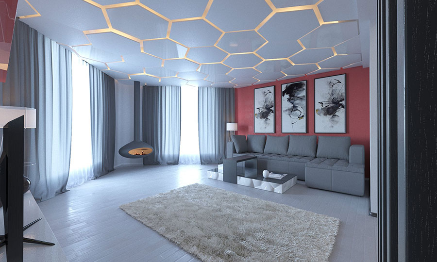 Idee per decorare un soffitto di design n.04
