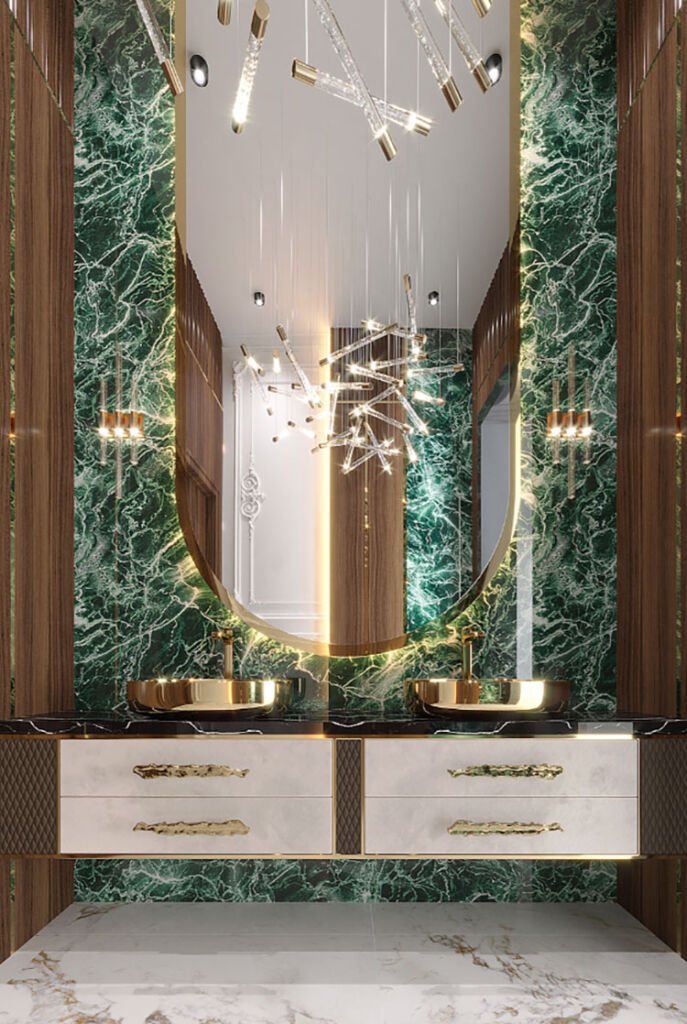 Bagno Effetto Marmo e Legno: 30 Idee per Rivestimenti e Arredi ...