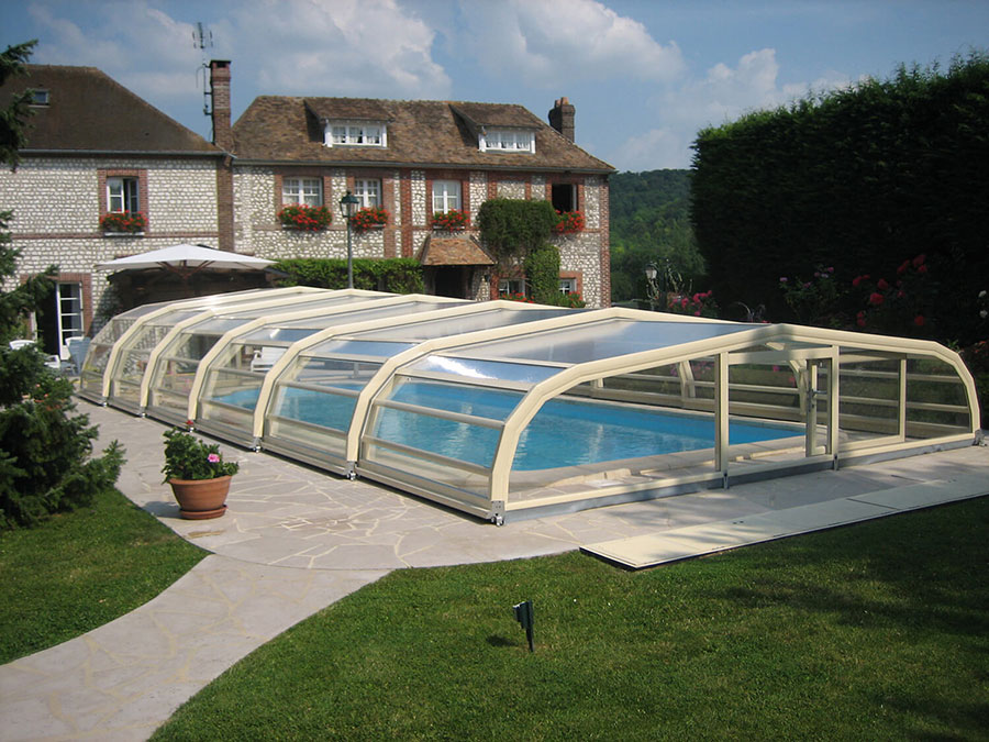 Modello di copertura per piscina semi alta n.02