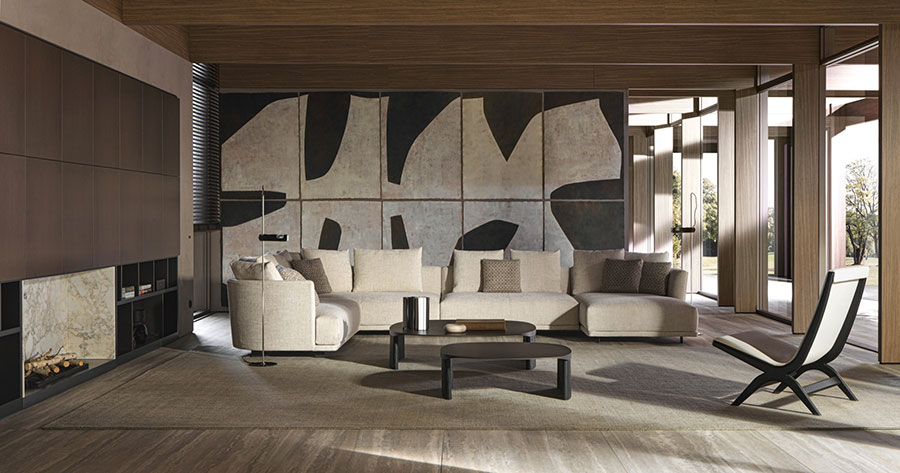 Modello di divano di lusso moderno Molteni n.1