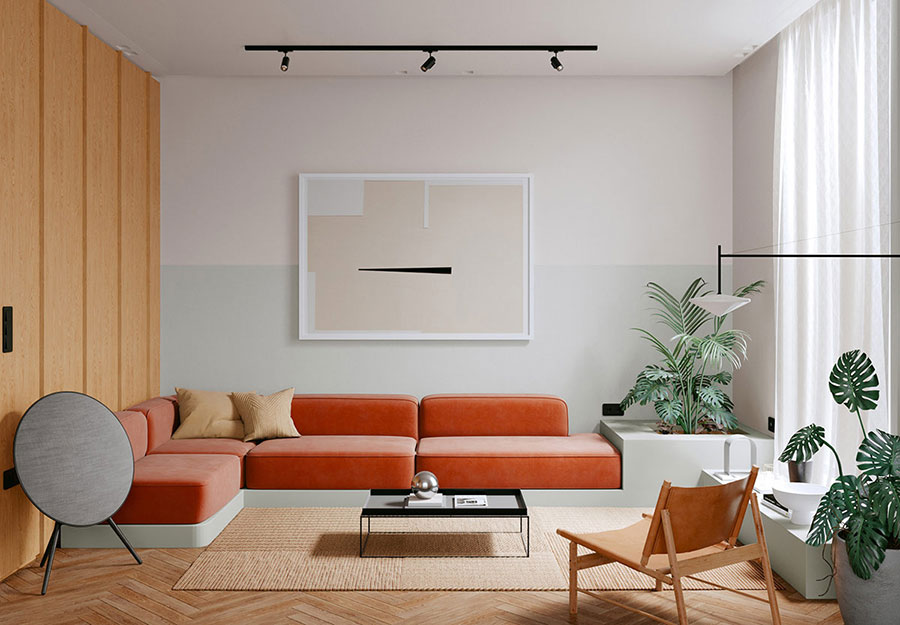 Idee e soluzioni per appendere i quadri dietro al divano n.01