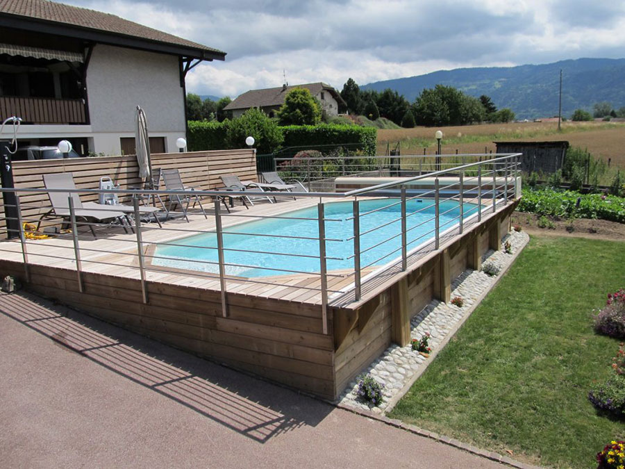 Idee per progettare una piscina fuori terra in legno n.02