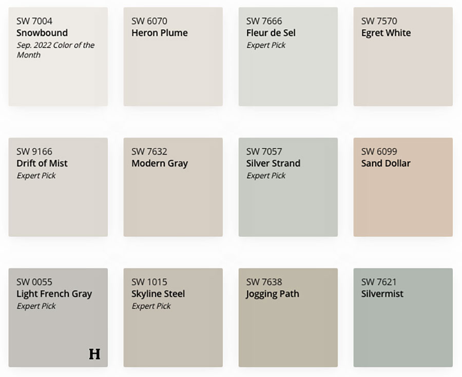 Palette colori pareti 2024 tinte delicate 01