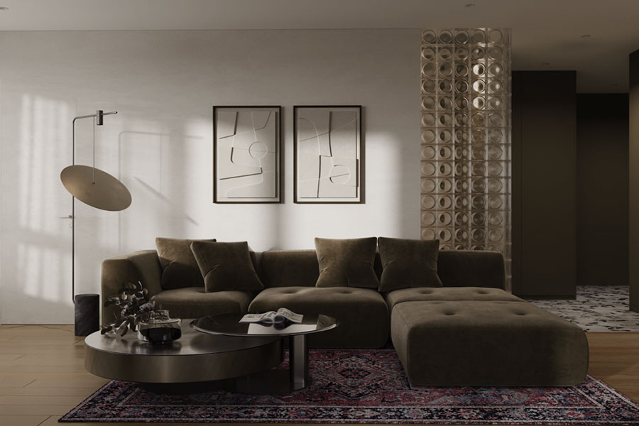 Idee per un soggiorno mid century modern n.12